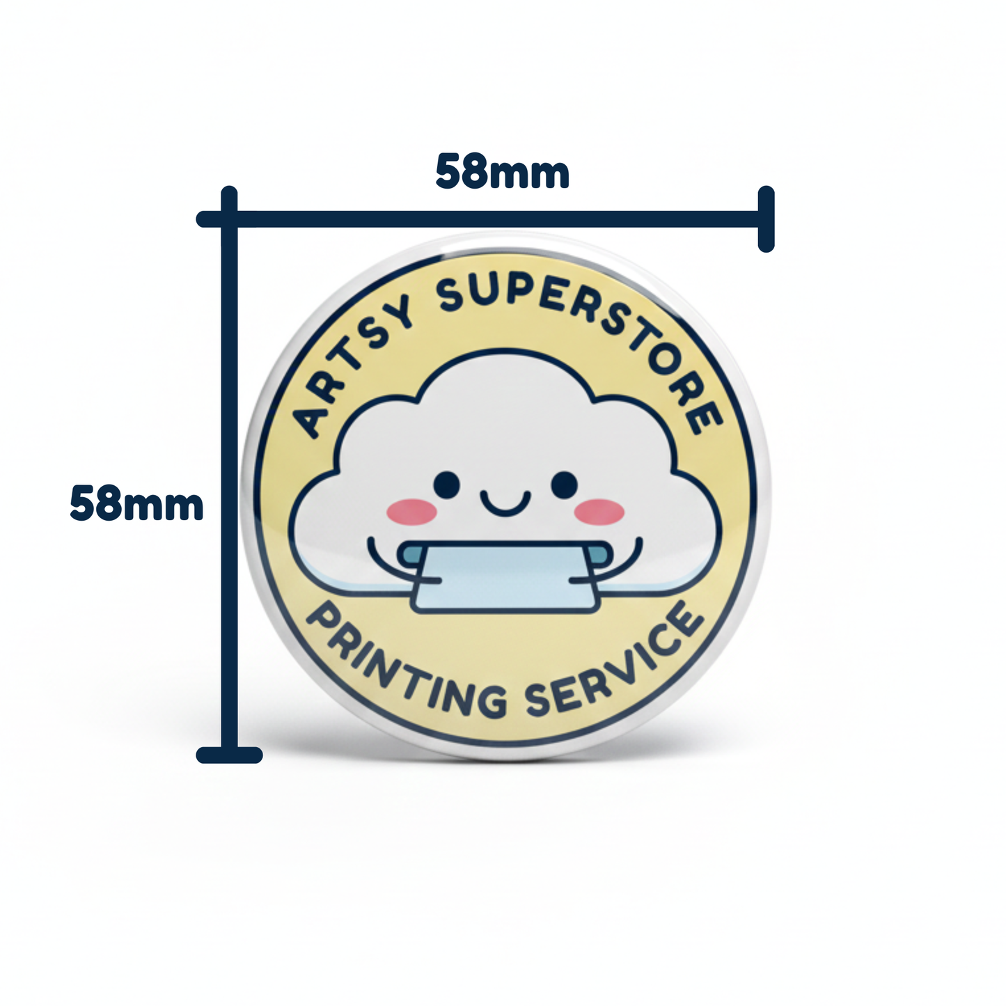 Custom Button Pins (7 to 20pcs)