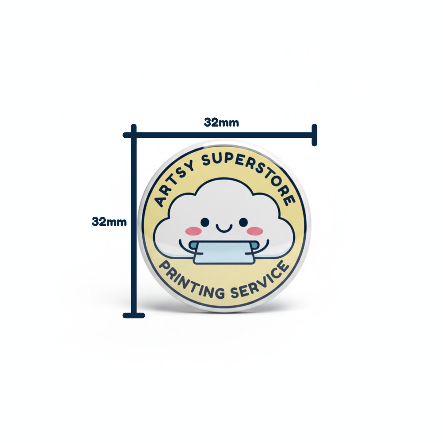 Custom Button Pins (7 to 20pcs)