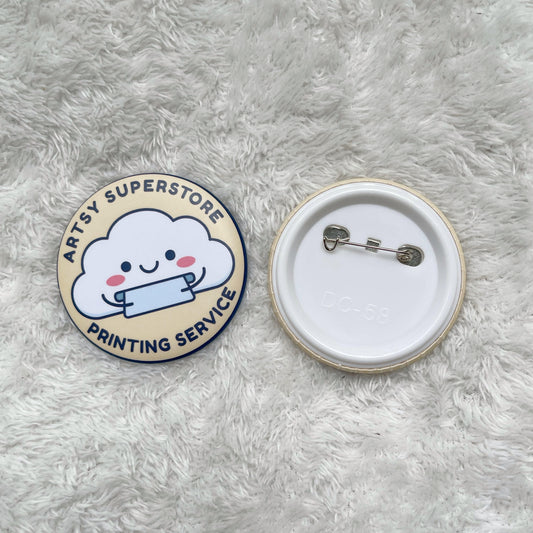 Custom Button Pins (7 to 20pcs)